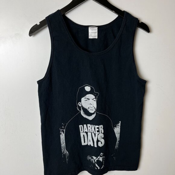 Ice Cube Darker Days Rap Tank Top Vintage Y2K Extra Small XS Black Graphic - Picture 8 of 10